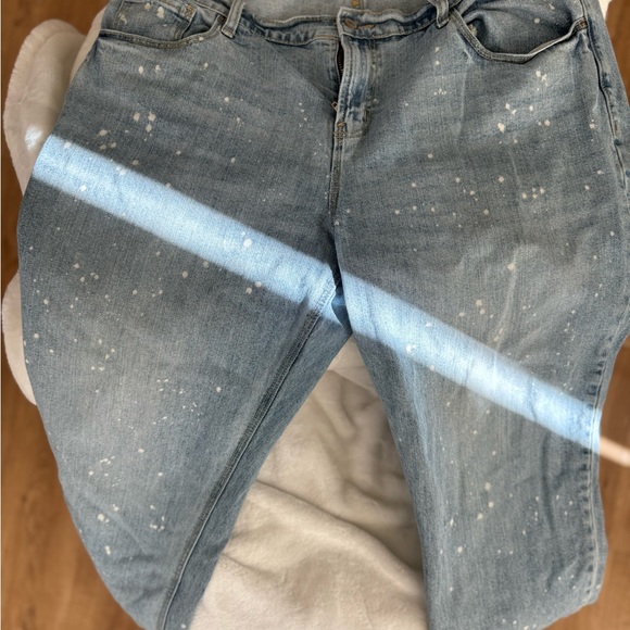 Old Navy Paint Splatter Boyfriend Jeans SZ 16 - Picture 4 of 4
